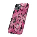 Load image into Gallery viewer, Pink and Black Tribal  phone Case
