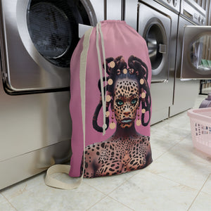 Leopard Girl Laundry Bag
