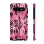 Load image into Gallery viewer, Pink and Black Tribal  phone Case
