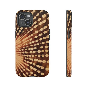 Shibori  Print Phone Case  Brown