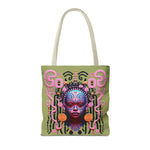 Load image into Gallery viewer, “She Defies” Tote Bag Green
