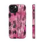 Load image into Gallery viewer, Pink and Black Tribal  phone Case
