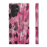 Load image into Gallery viewer, Pink and Black Tribal  phone Case
