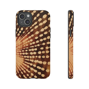 Shibori  Print Phone Case  Brown