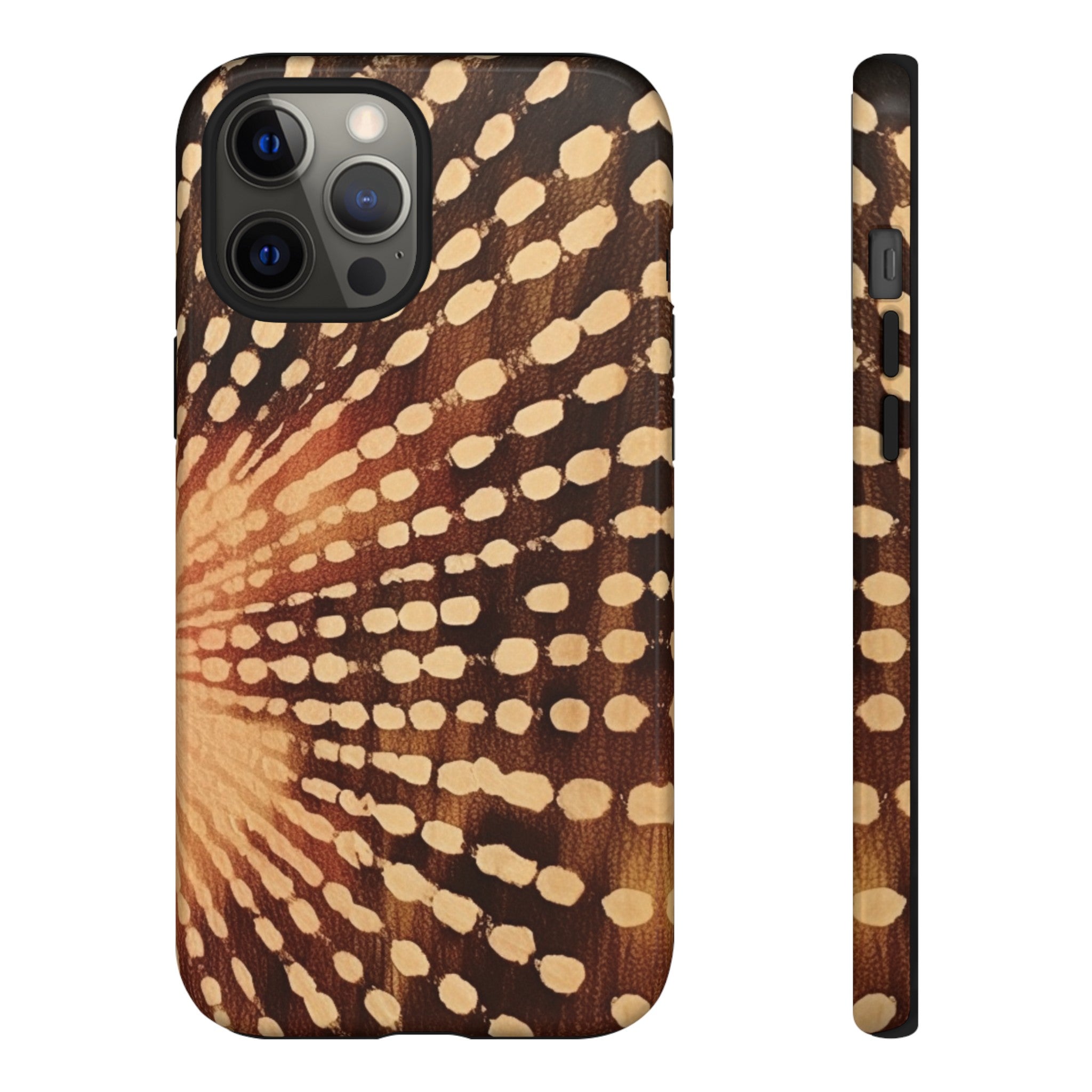 Shibori  Print Phone Case  Brown