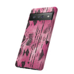 Load image into Gallery viewer, Pink and Black Tribal  phone Case

