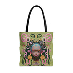 Load image into Gallery viewer, “She Defies” Tote Bag Green
