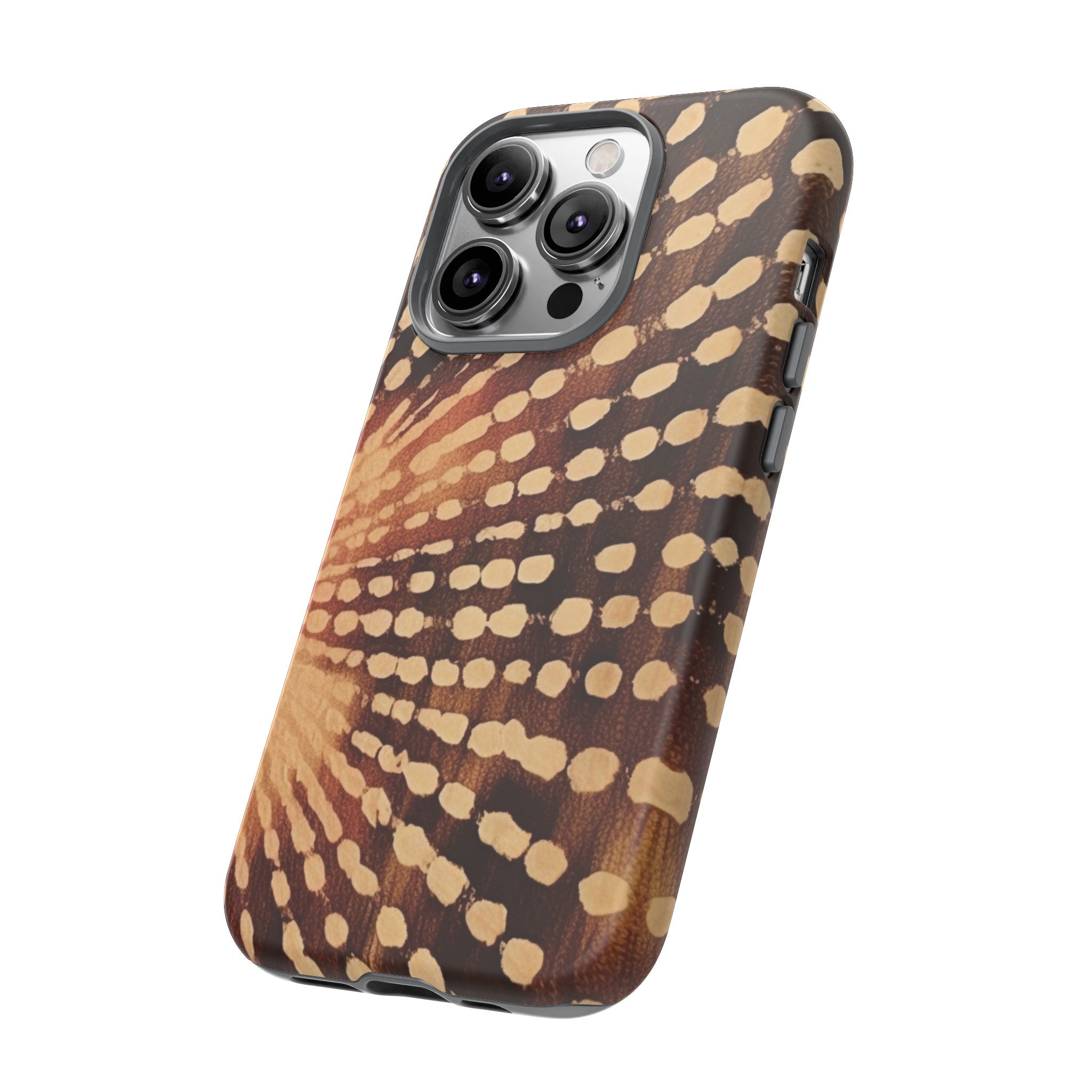 Shibori  Print Phone Case  Brown