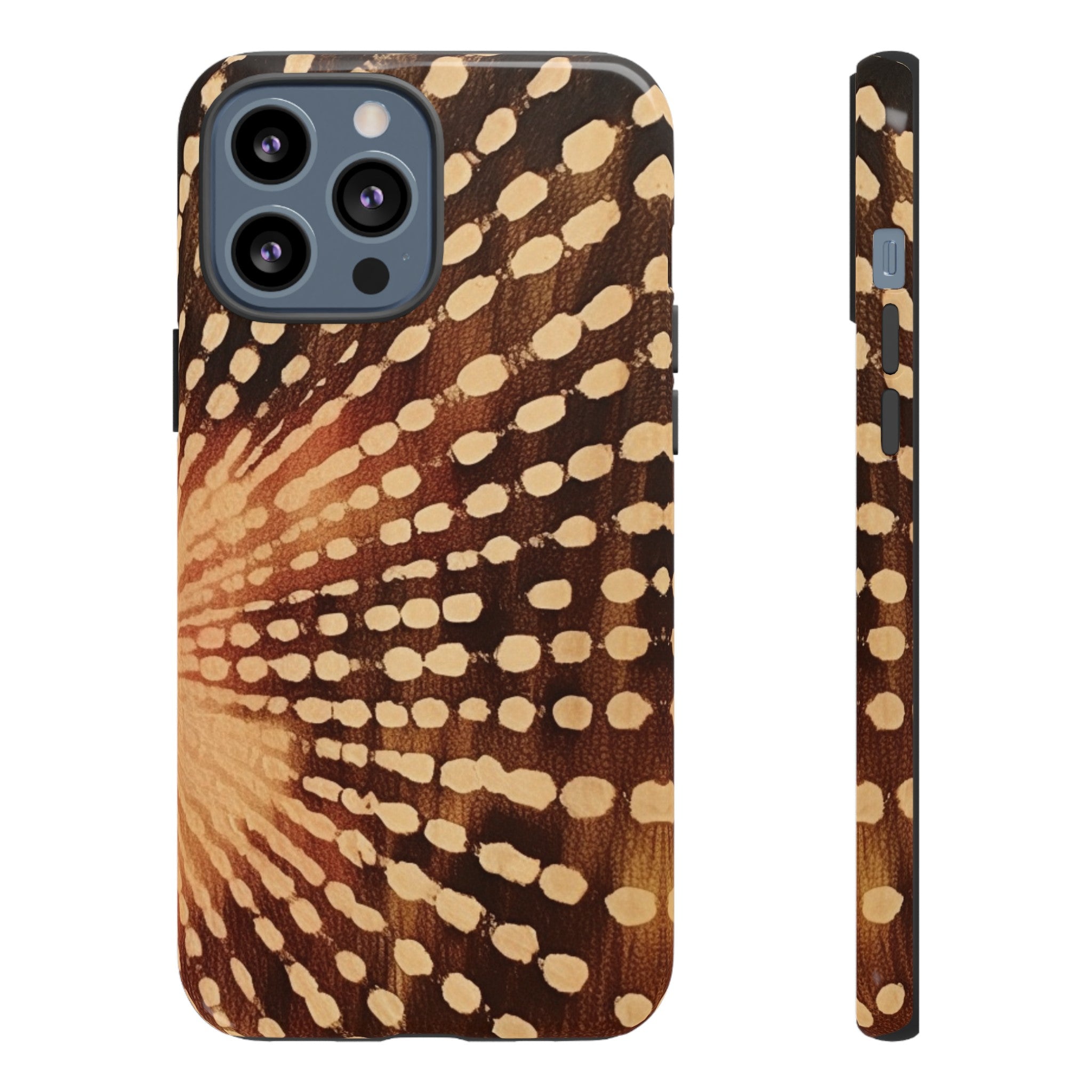 Shibori  Print Phone Case  Brown