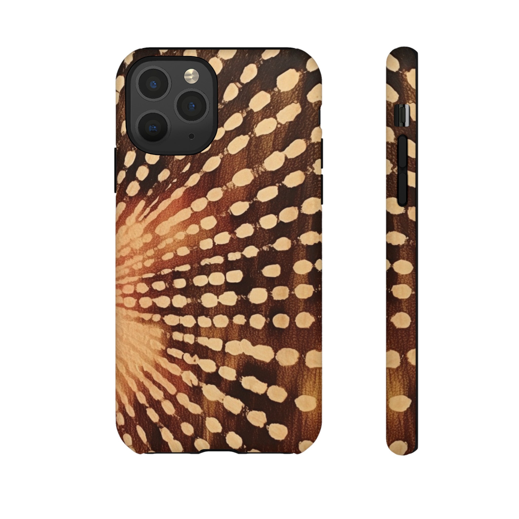 Shibori  Print Phone Case  Brown