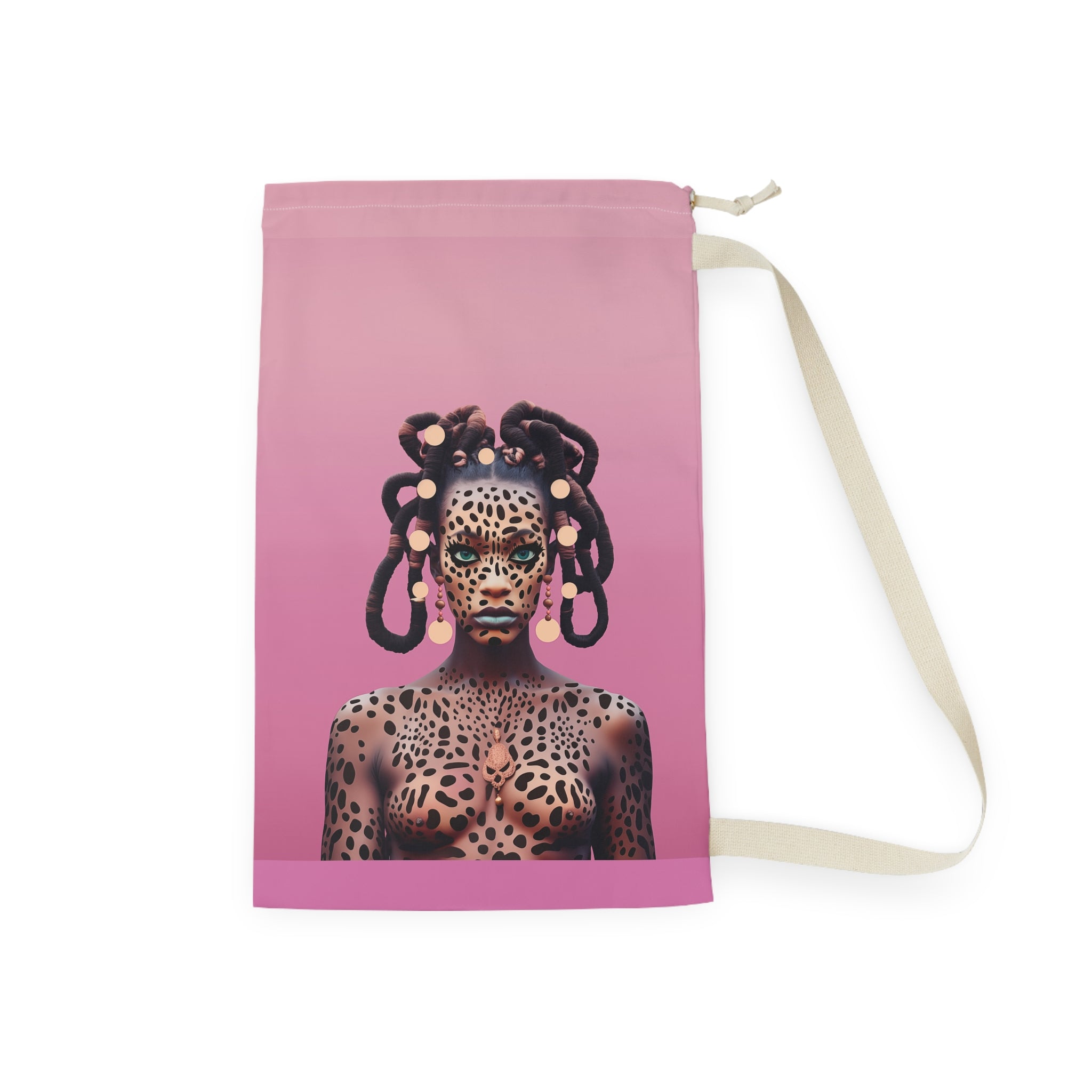 Leopard Girl Laundry Bag