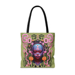 Load image into Gallery viewer, “She Defies” Tote Bag Green
