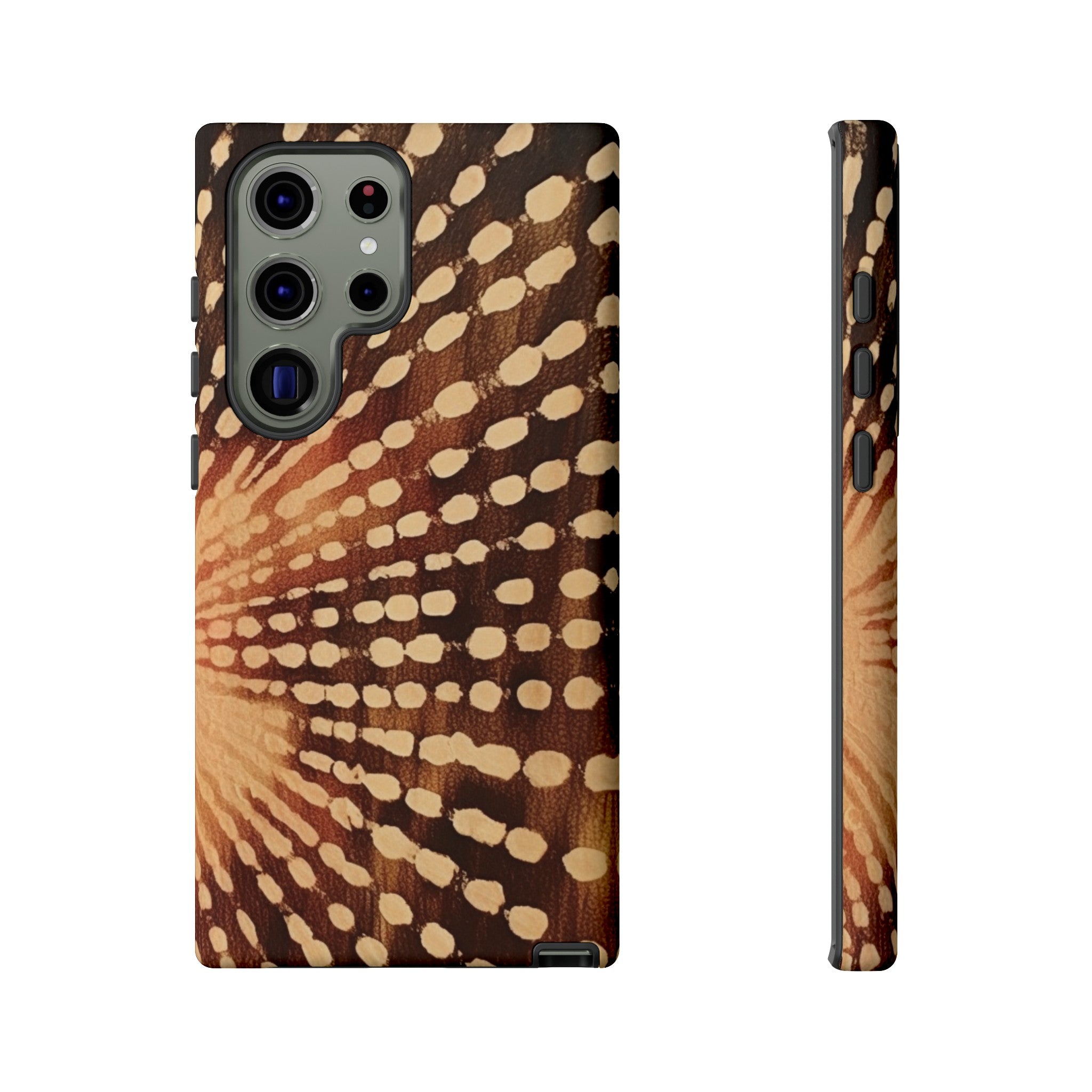 Shibori  Print Phone Case  Brown