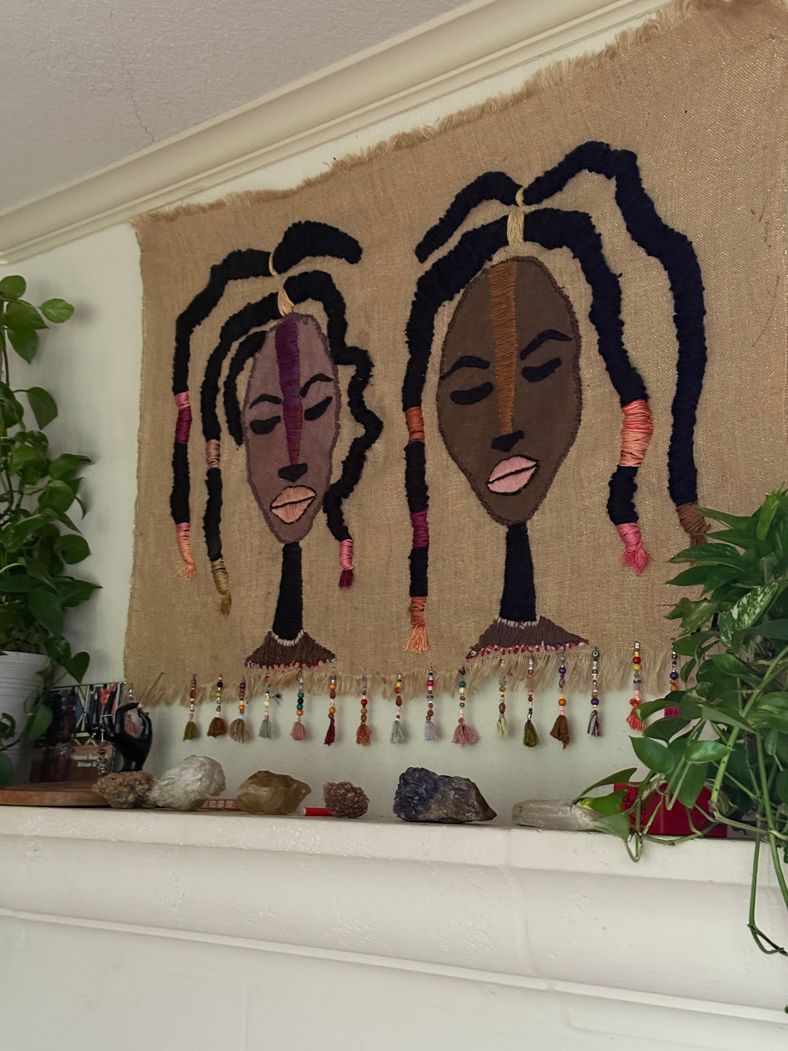 Large Hand Embroidered Wall Art Sisterhood Series