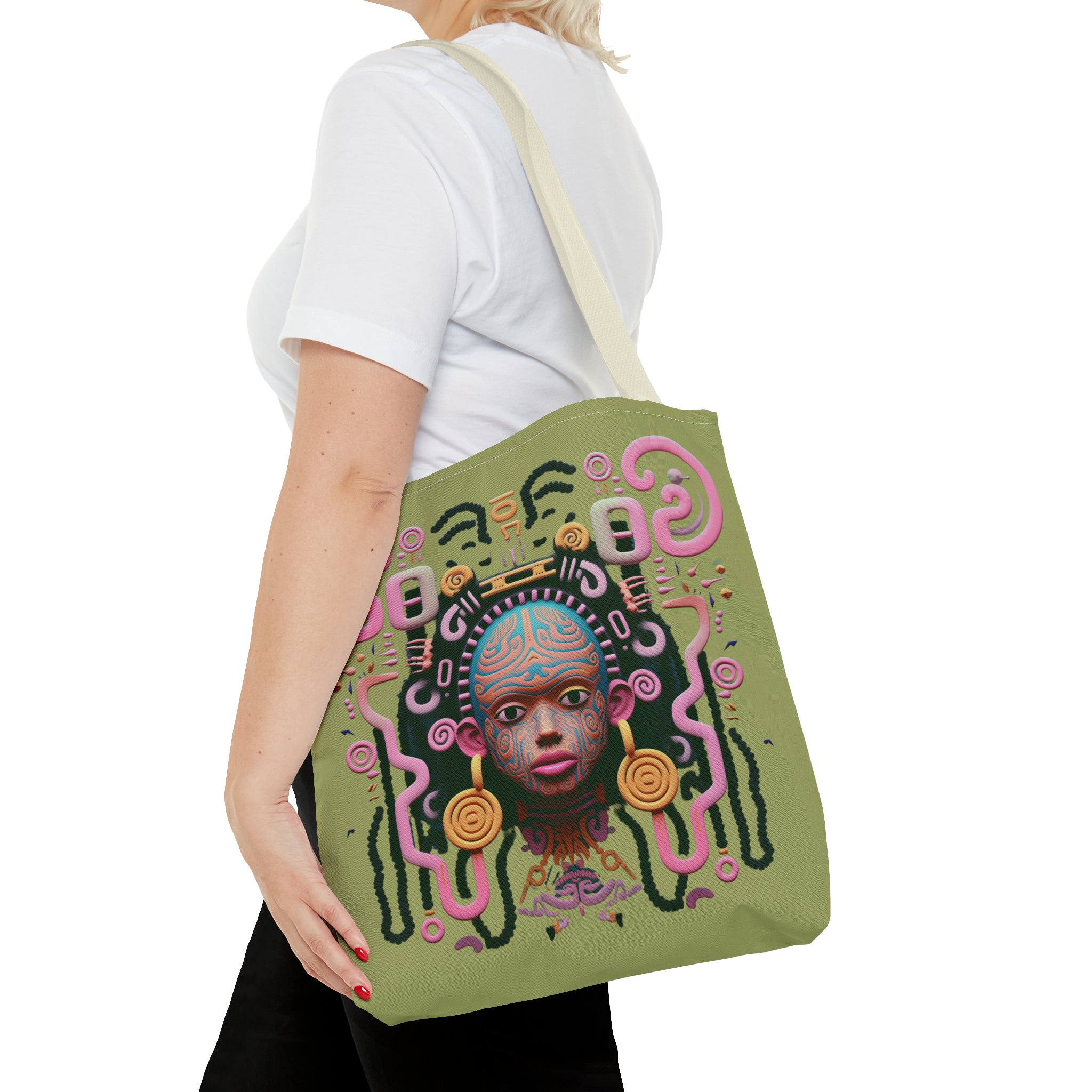 “She Defies” Tote Bag Green