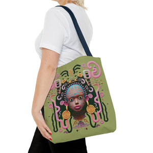 “She Defies” Tote Bag Green