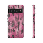 Load image into Gallery viewer, Pink and Black Tribal  phone Case
