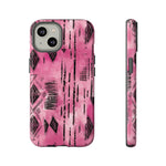 Load image into Gallery viewer, Pink and Black Tribal  phone Case
