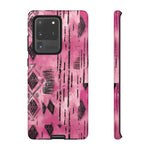 Load image into Gallery viewer, Pink and Black Tribal  phone Case
