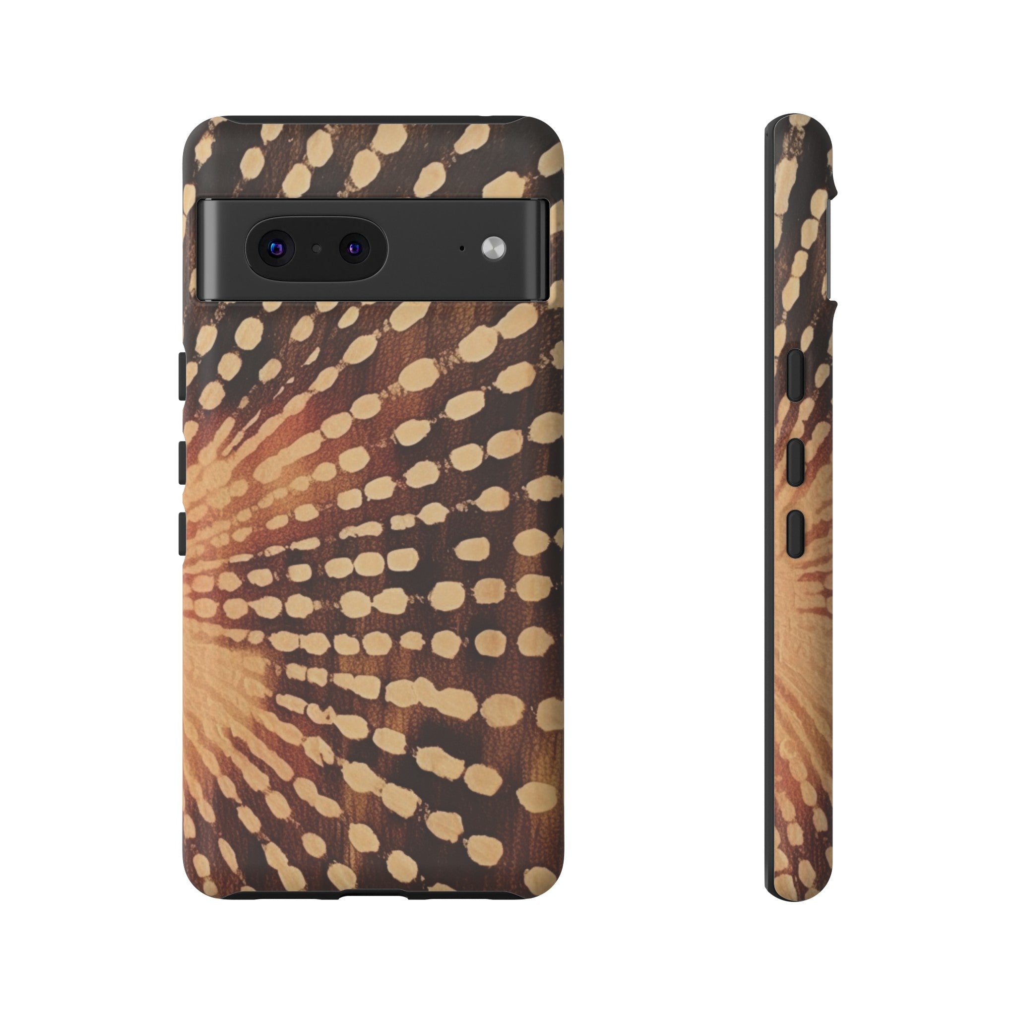 Shibori  Print Phone Case  Brown