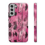 Load image into Gallery viewer, Pink and Black Tribal  phone Case
