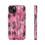 Load image into Gallery viewer, Pink and Black Tribal  phone Case
