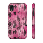 Load image into Gallery viewer, Pink and Black Tribal  phone Case
