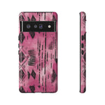 Load image into Gallery viewer, Pink and Black Tribal  phone Case
