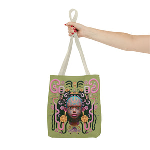 “She Defies” Tote Bag Green