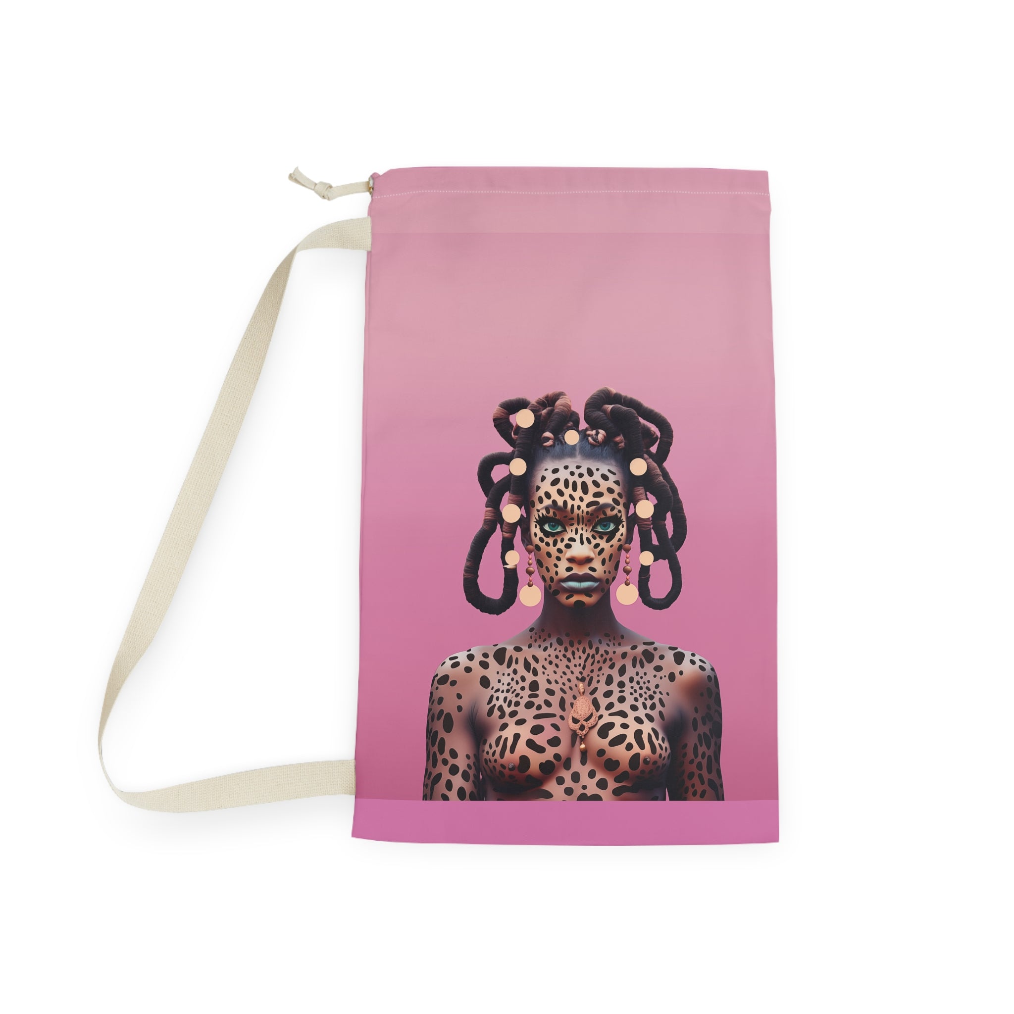 Leopard Girl Laundry Bag
