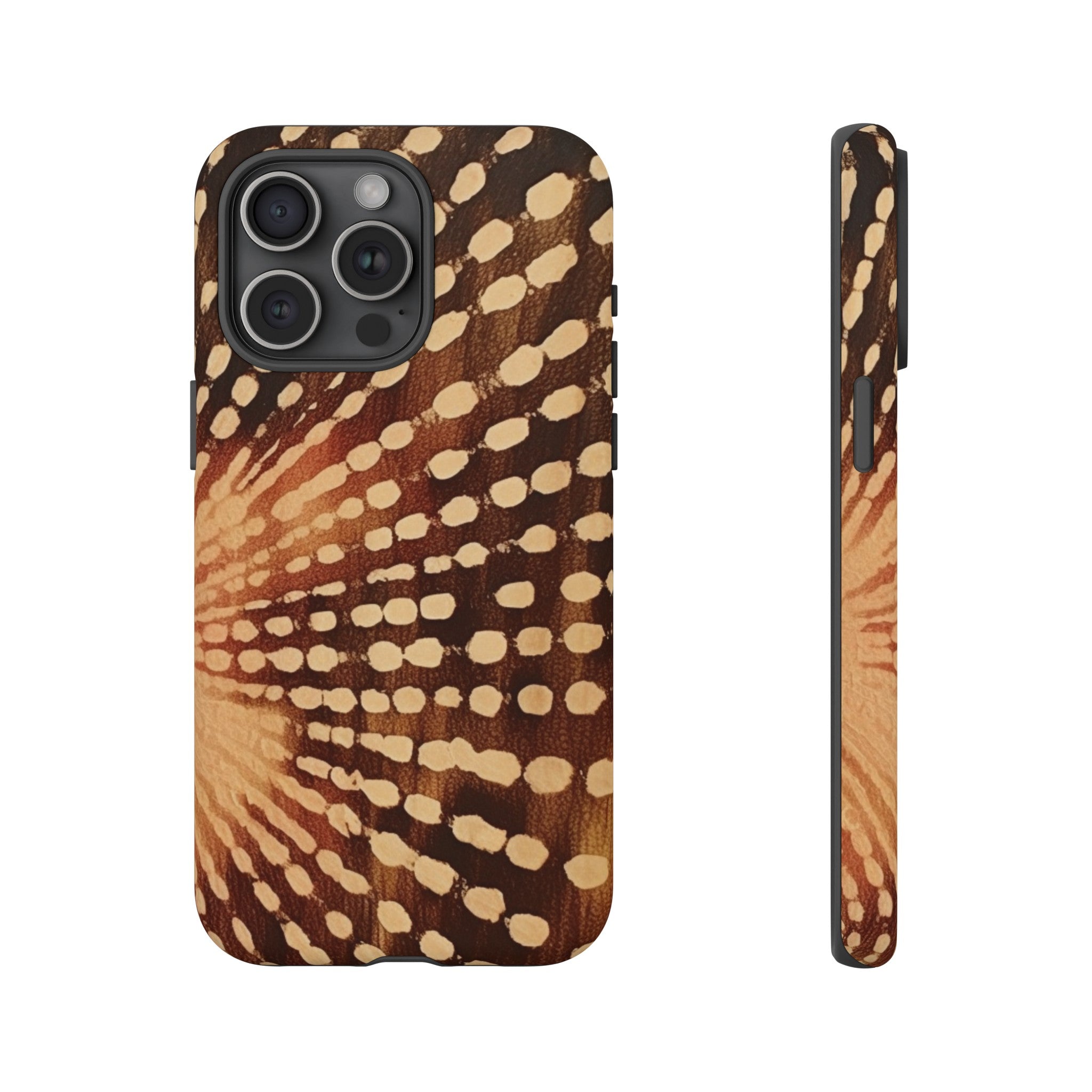 Shibori  Print Phone Case  Brown