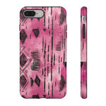 Load image into Gallery viewer, Pink and Black Tribal  phone Case
