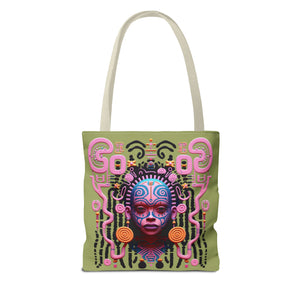 “She Defies” Tote Bag Green