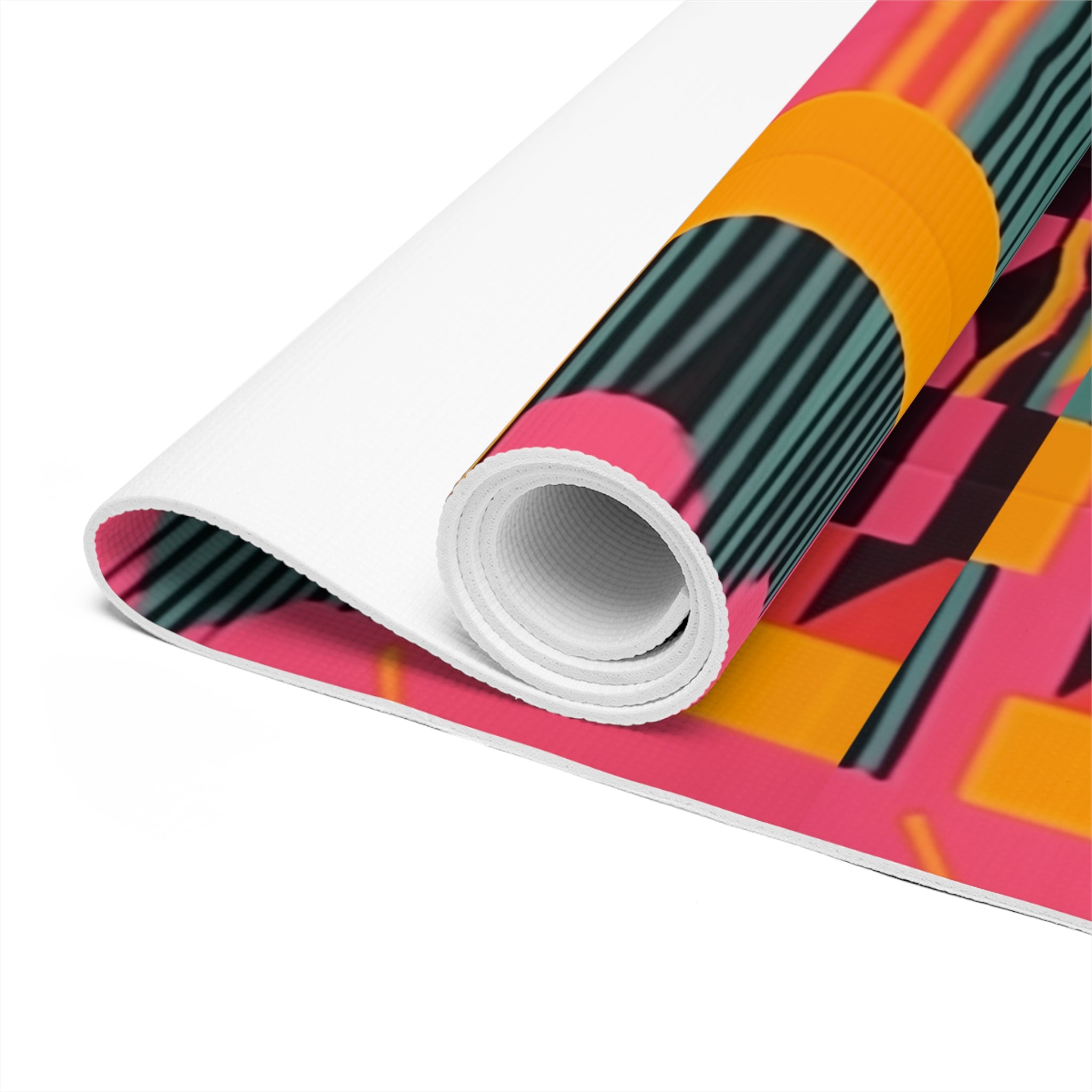 Pink Kente Print Foam Yoga Mat