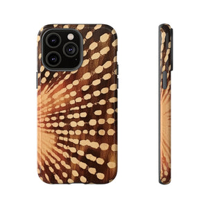 Shibori  Print Phone Case  Brown