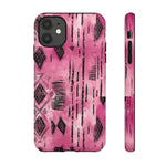 Load image into Gallery viewer, Pink and Black Tribal  phone Case
