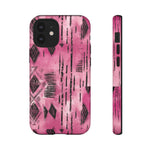 Load image into Gallery viewer, Pink and Black Tribal  phone Case
