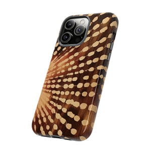 Shibori  Print Phone Case  Brown