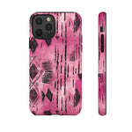 Load image into Gallery viewer, Pink and Black Tribal  phone Case
