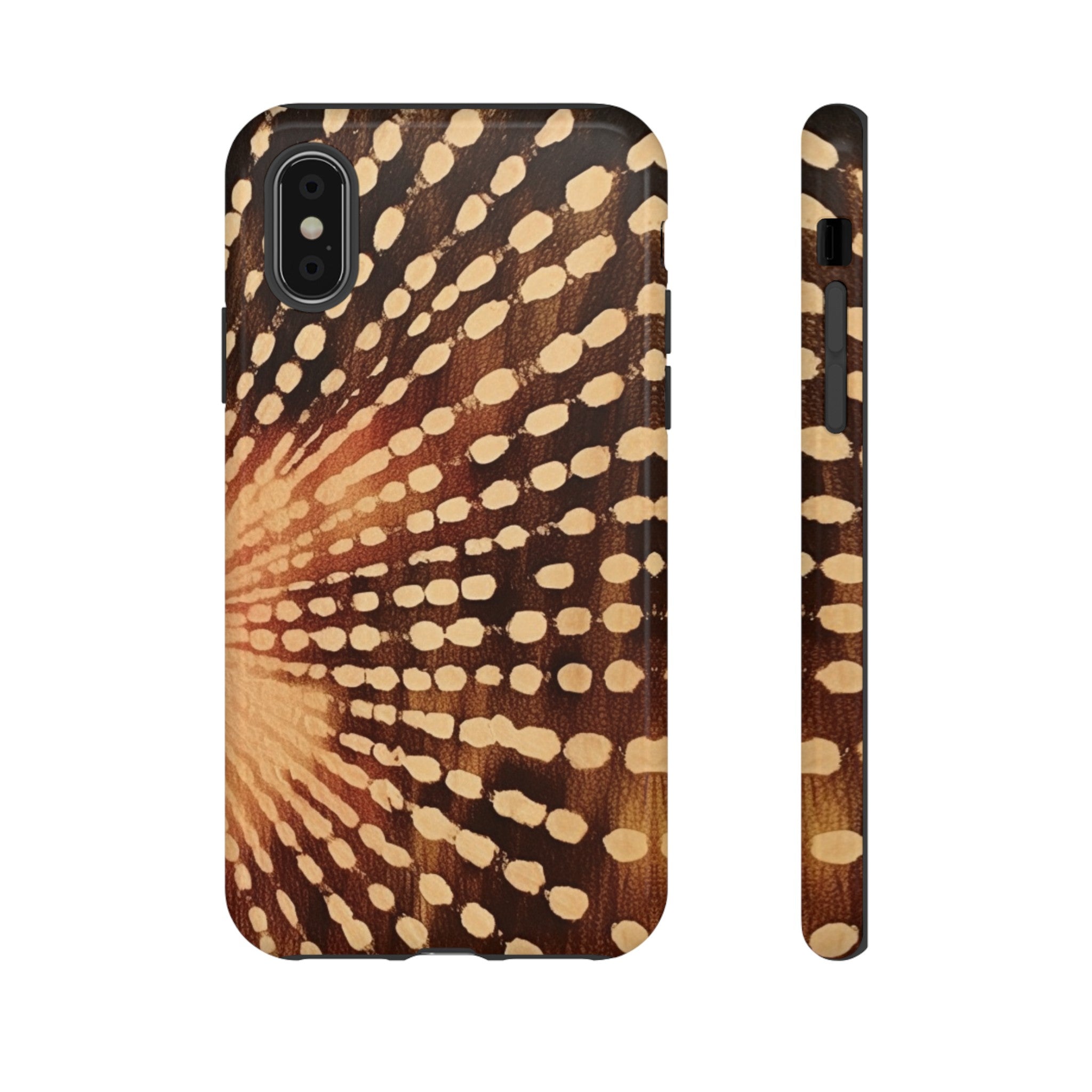 Shibori  Print Phone Case  Brown