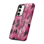 Load image into Gallery viewer, Pink and Black Tribal  phone Case
