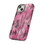 Load image into Gallery viewer, Pink and Black Tribal  phone Case
