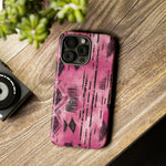 Load image into Gallery viewer, Pink and Black Tribal  phone Case
