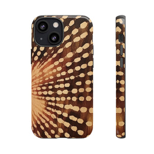 Shibori  Print Phone Case  Brown