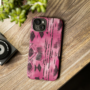 Pink and Black Tribal  phone Case