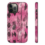 Load image into Gallery viewer, Pink and Black Tribal  phone Case
