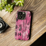 Load image into Gallery viewer, Pink and Black Tribal  phone Case
